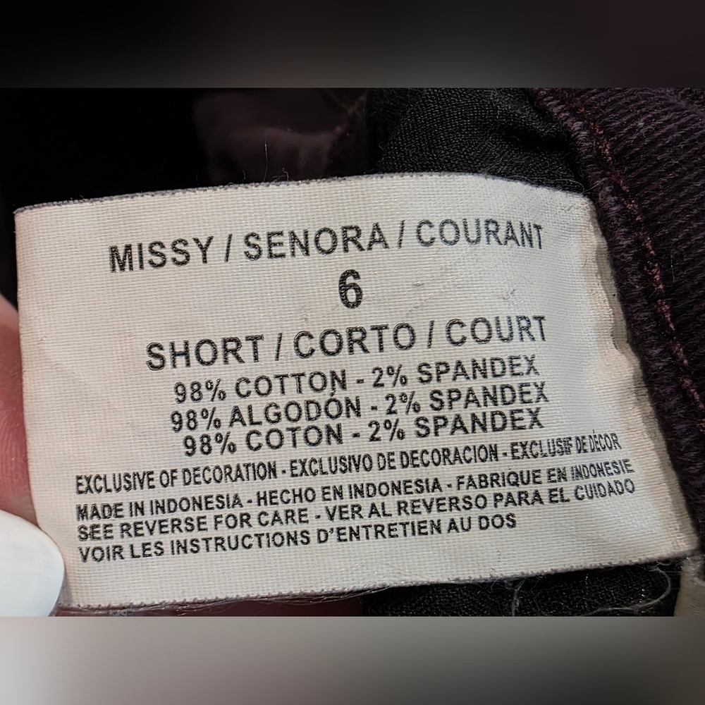 Gloria Vanderbilt Amanda Jeans Purple Size 6 SHORT - Picture 5 of 5